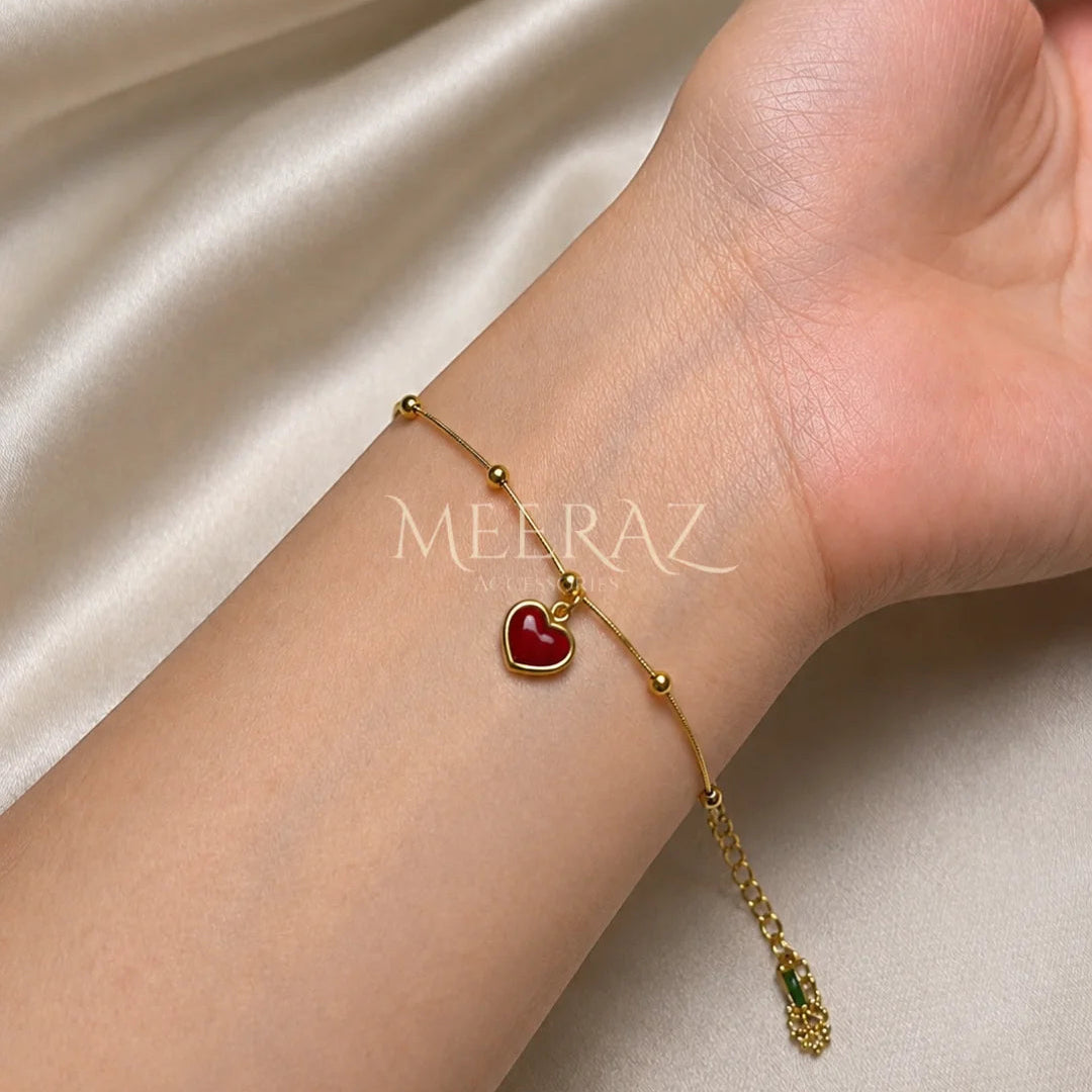 Premium | Luna Heart Bracelet | Stainless Steel
