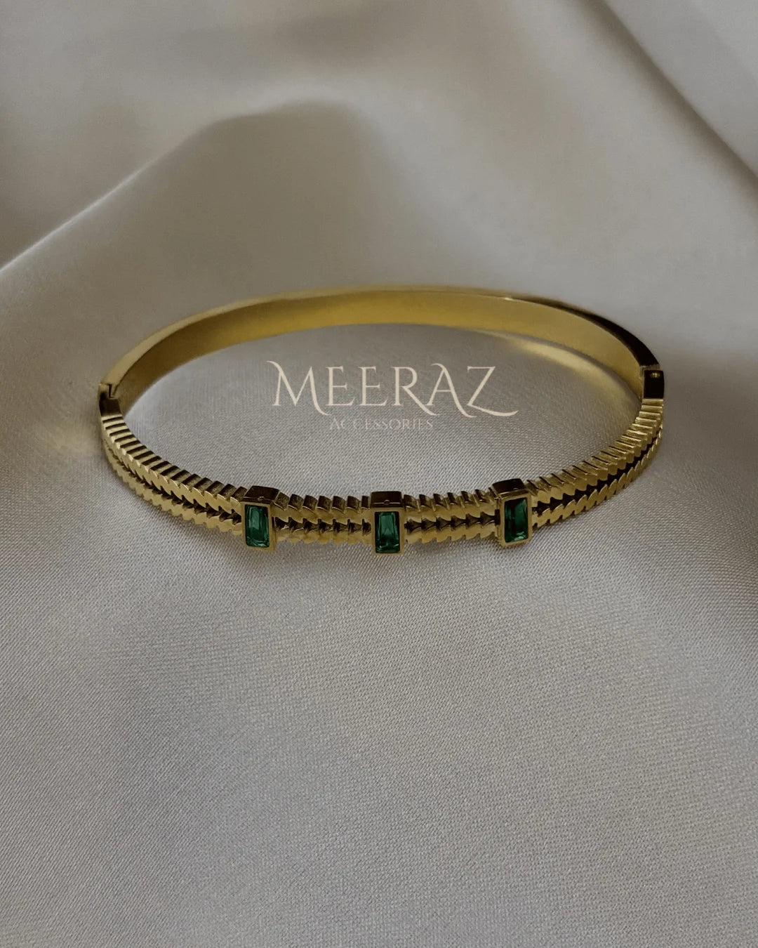 Emerald | Luxe Sage Handcuff | Water-resistant
