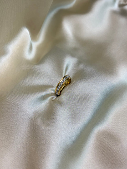 Minimalist Gold | Channeled Crystal | Eternity Band