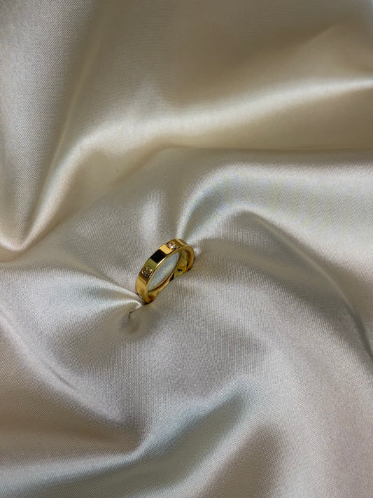Premium Gold | Love Screw Motif | Band Ring | Stainless Steel