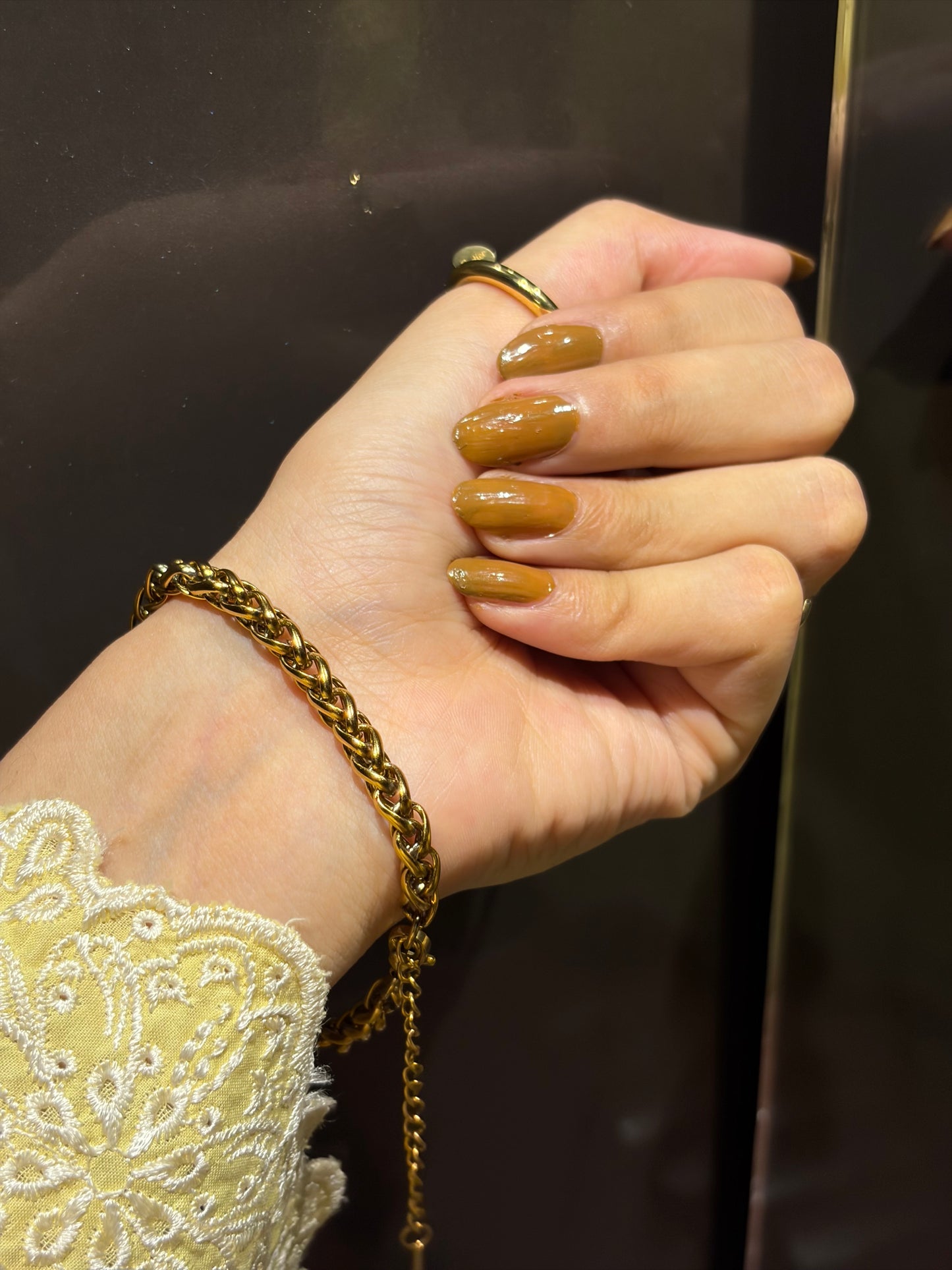 Classic Gold Woven Wheat | Chain Bracelet | Stainless Steel | Braided Link